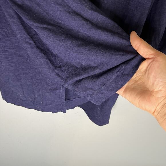 J Jill Womens Navy Blue Embroidered Pullover Shirt Petite Sz XL - Picture 8 of 11